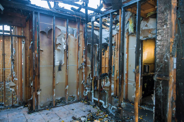 Professional Emergency Fire Damage Restoration technician working in Silverdale, PA